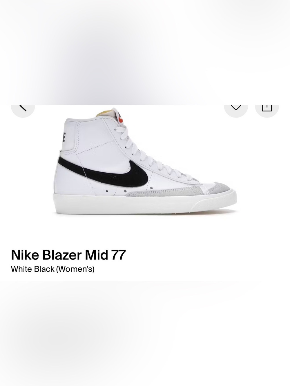 Nike White and Black Mid-Top Sneakers